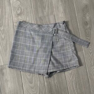Gray Plaid Women's Skirt
